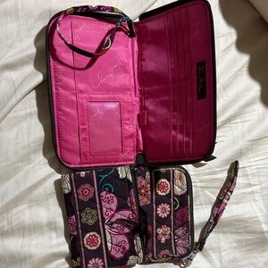 Vera Bradley Floral Pink and Brown Women's Bag